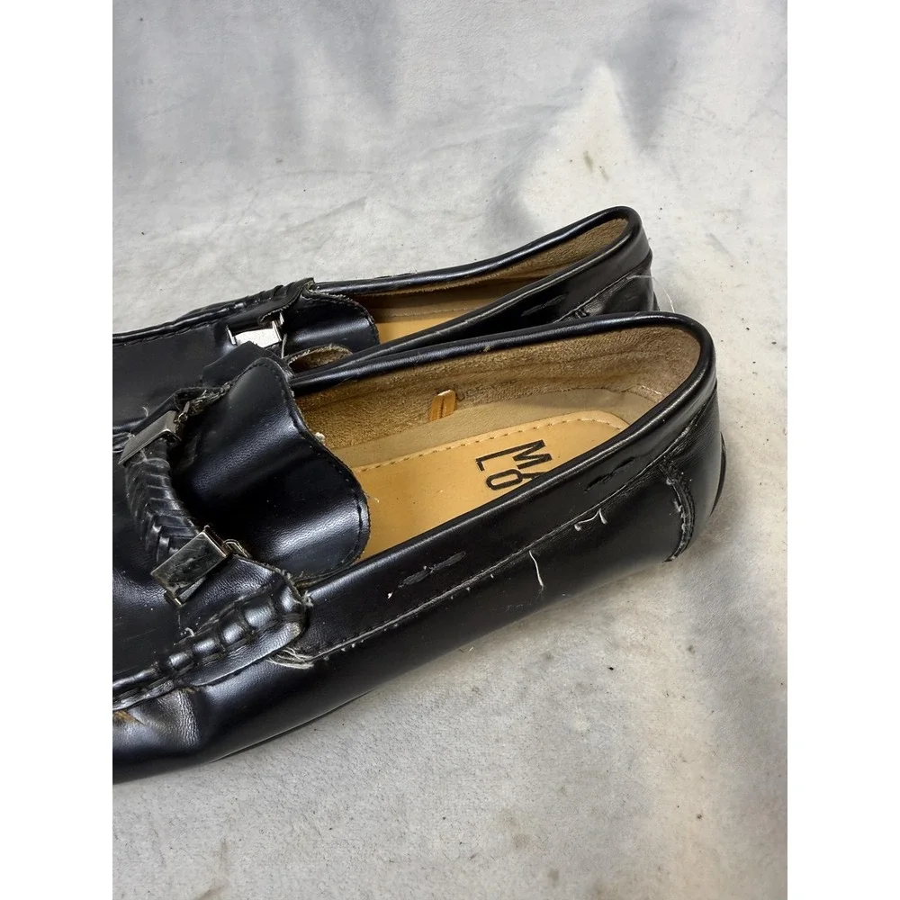 Mario Lopez Shoes‎ Boys Size 4 Black Loafer Dress Slip On Synthetic JUDE-055
